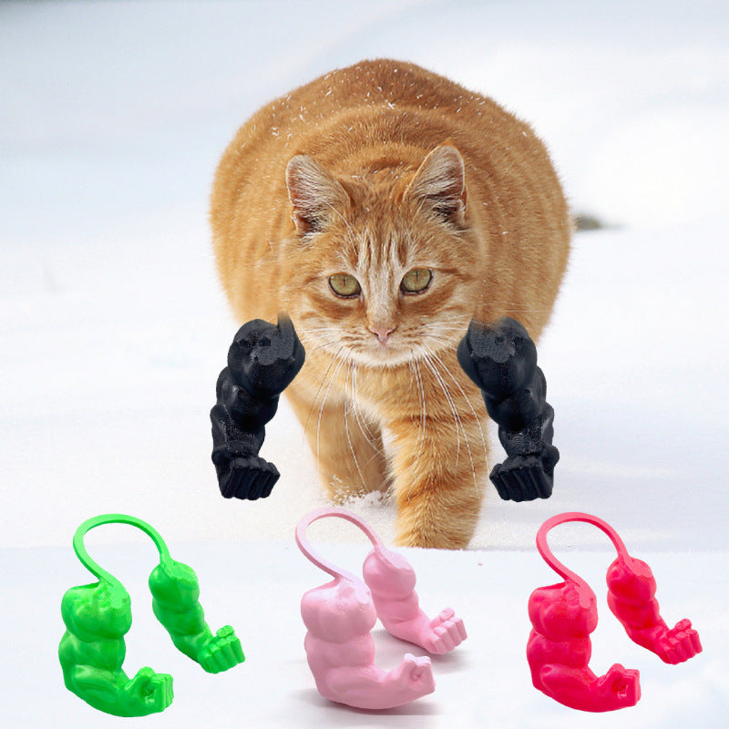 2pc Hilarious Muscle Arm Pet Costume Prop - Funny Novelty Arms for Cats & Small Dogs(Blue)