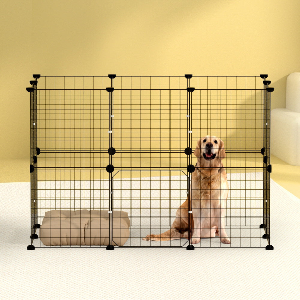 Pet 20-Panel Dog Playpen – Foldable Metal Pet Fence & Puppy Enclosure