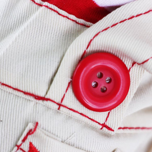 Red Cute Sailor Dog Outfit - Striped Shirt & Anchor Overalls for Small Dogs (Size : L )