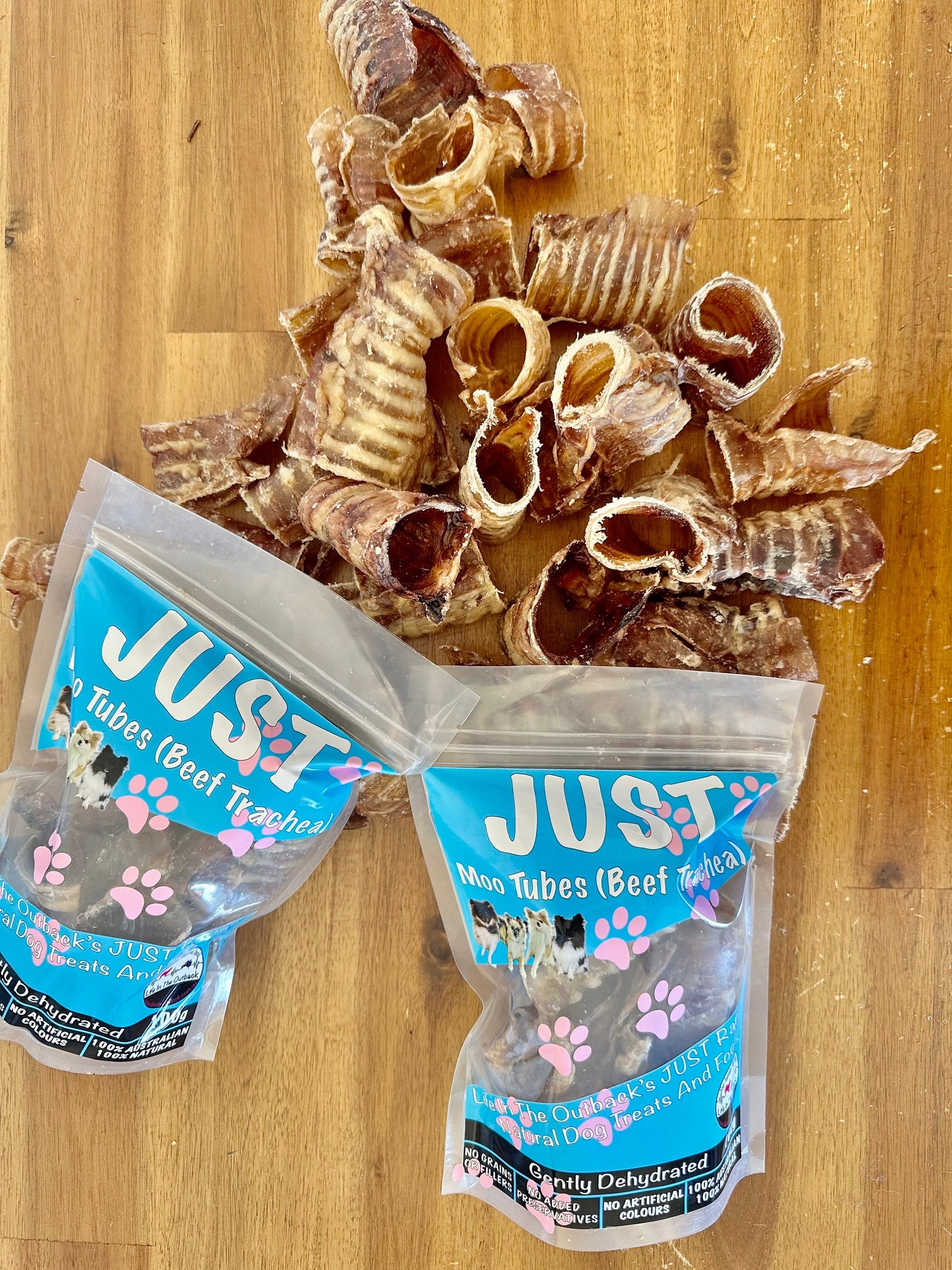 1x Just Moo Tubes (Beef Trachea)